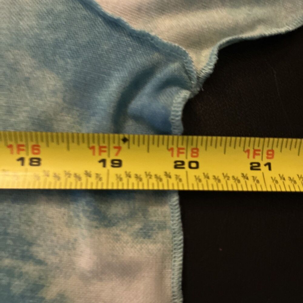 LOGO Layers Mesh Long Sleeve Lori Goldstein Watercolor Round Neck Top Shirt SZ S - Picture 8 of 9
